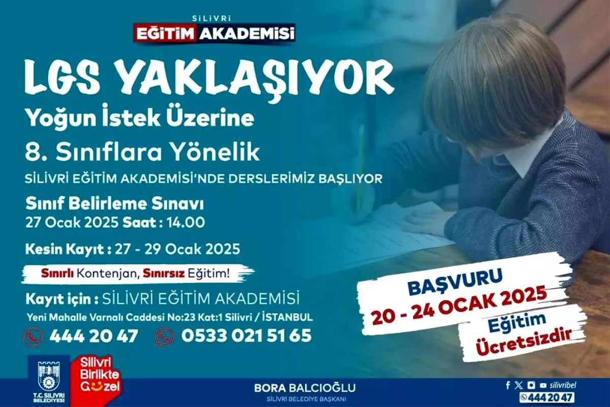 Silivri’de Ücretsiz LGS Dersleri Başlıyor